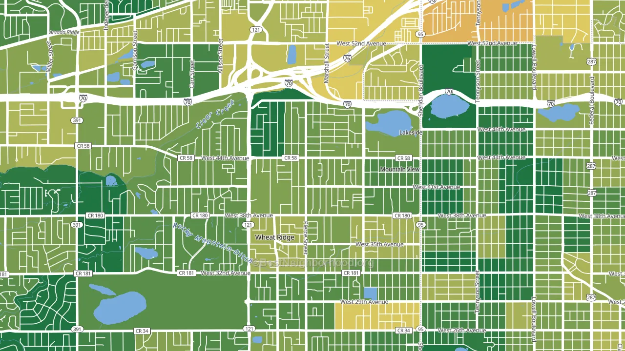 Barths, Wheat Ridge, CO block-group voter-turnout map