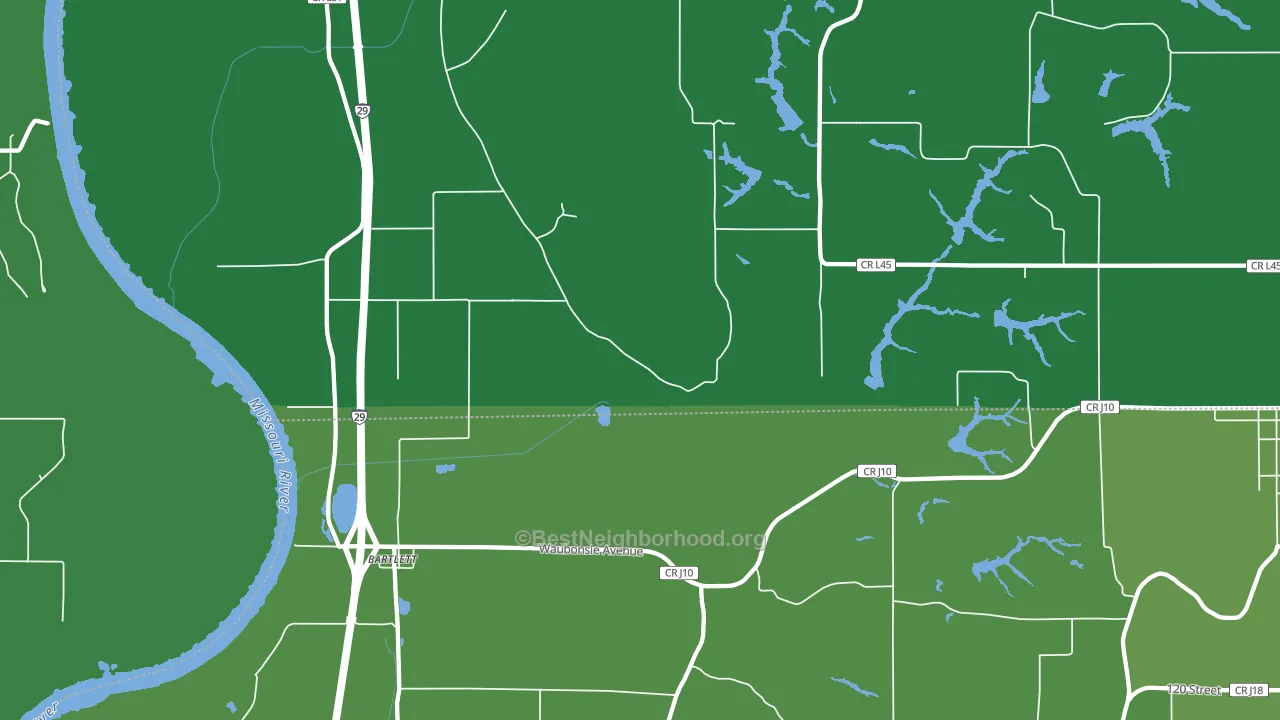 Bartlett, IA block-group voter-turnout map