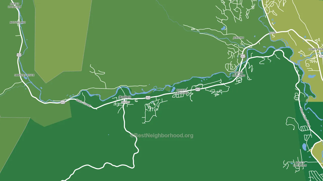 Bartlett, NH block-group voter-turnout map