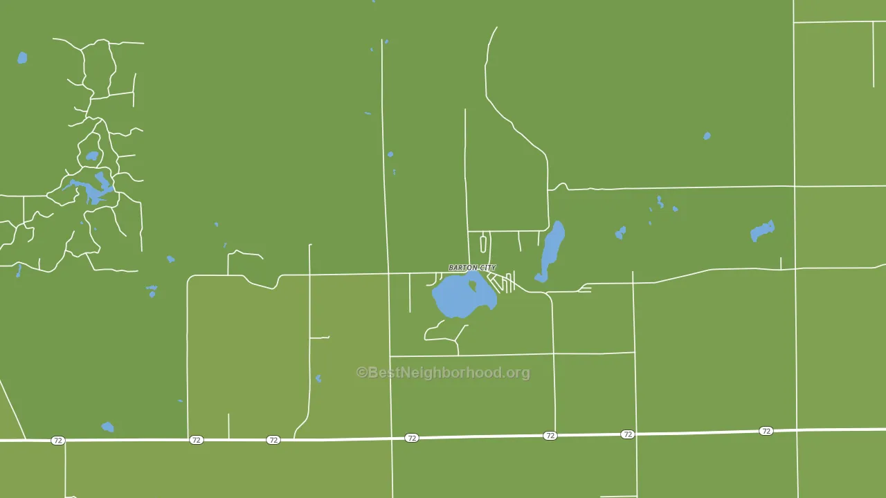 Barton City, MI block-group voter-turnout map