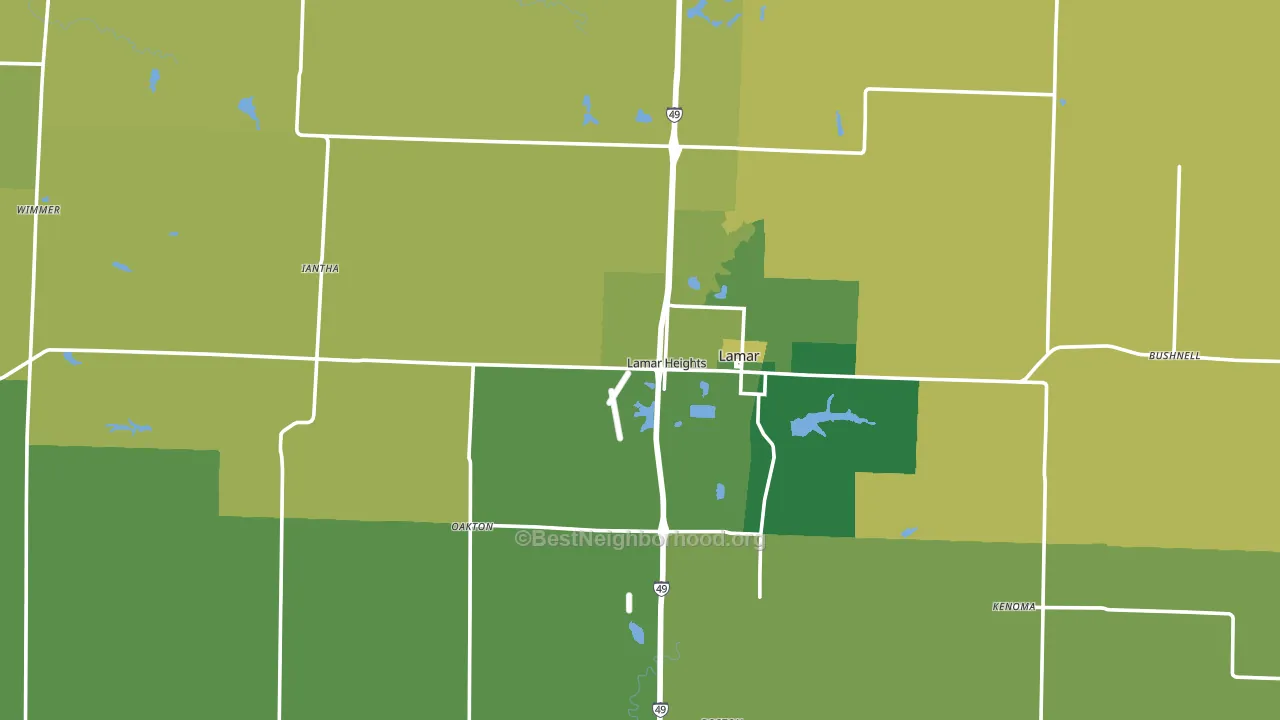 Barton County, MO block-group voter-turnout map