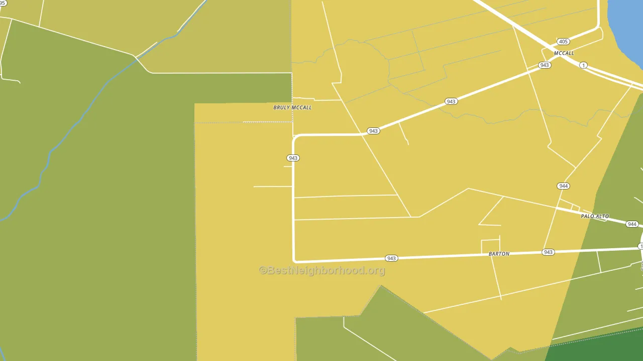 Barton, LA block-group voter-turnout map