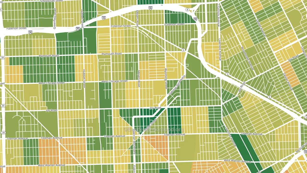 Barton-McFarland, Detroit, MI block-group voter-turnout map