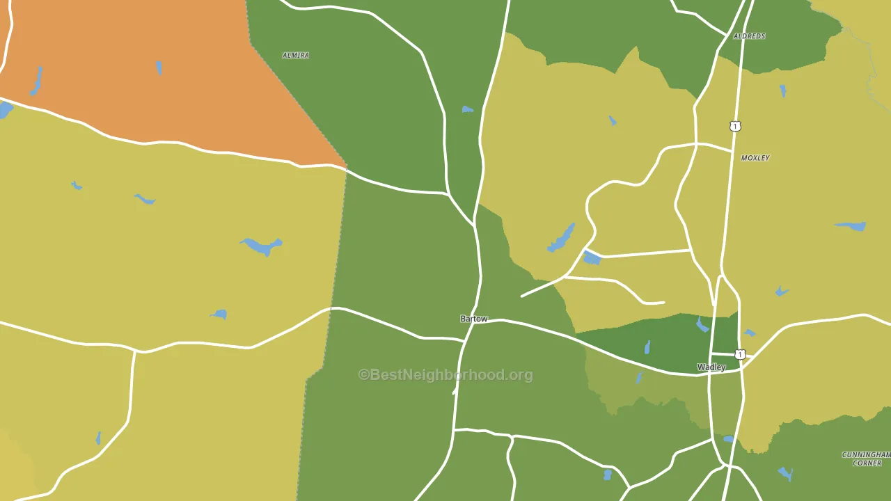 Bartow, GA block-group voter-turnout map
