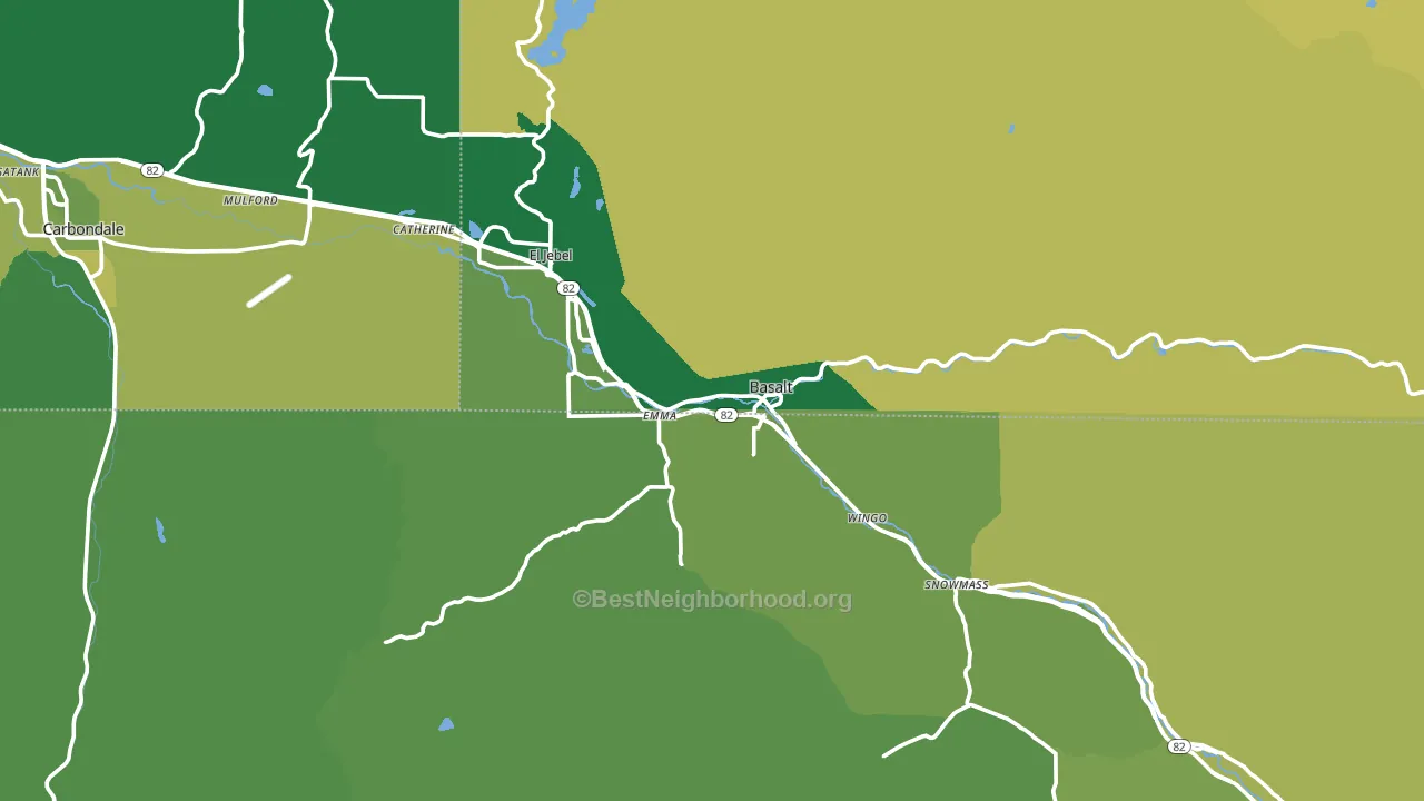 Basalt, CO block-group voter-turnout map