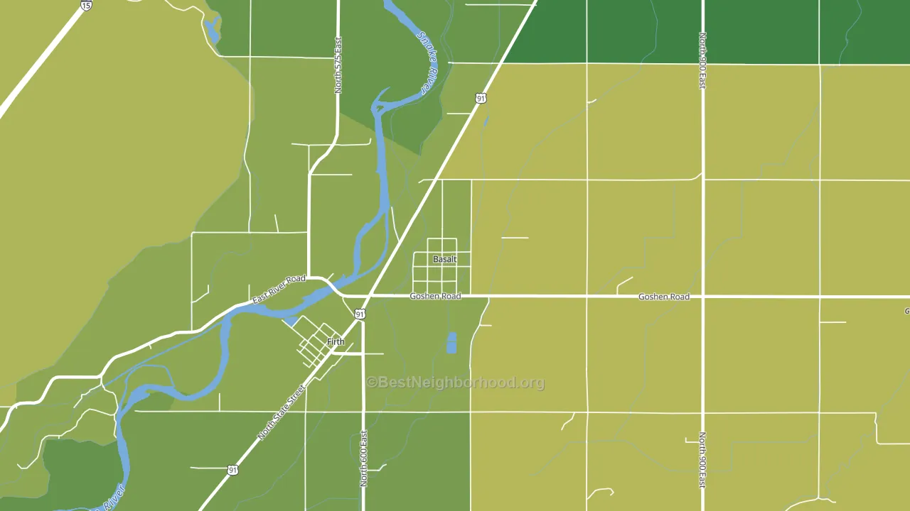 Basalt, ID block-group voter-turnout map