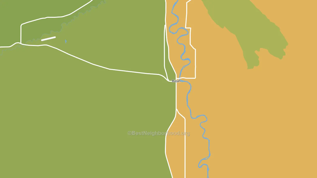 Basin, WY block-group voter-turnout map