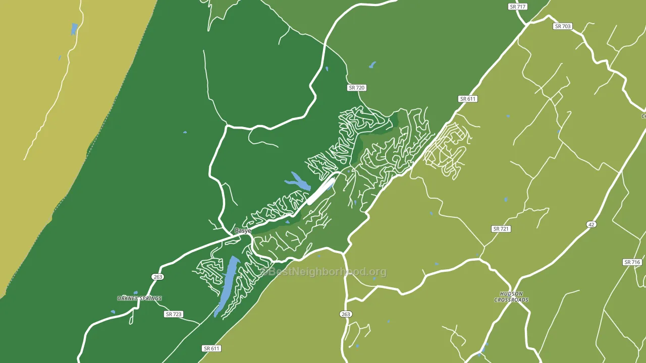 Basye, VA block-group voter-turnout map