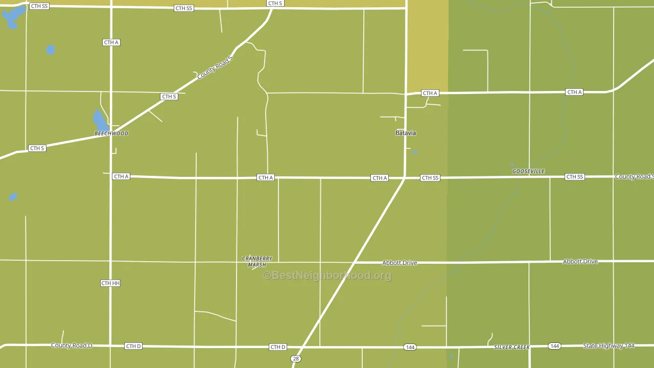Batavia, WI block-group voter-turnout map