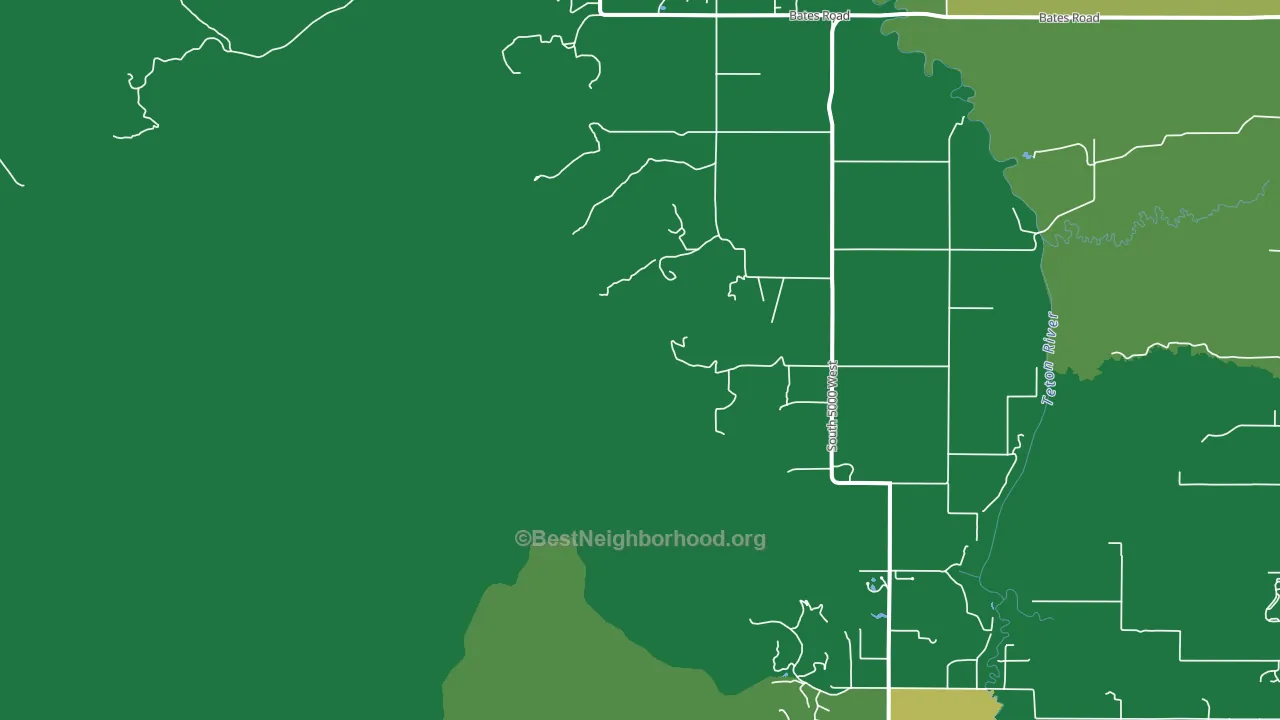Bates, ID block-group voter-turnout map