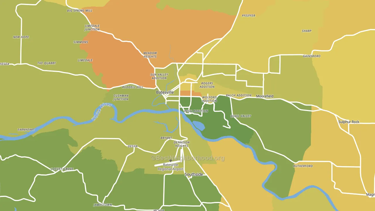 Batesville, AR block-group voter-turnout map