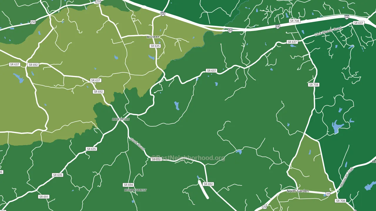 Batesville, VA block-group voter-turnout map