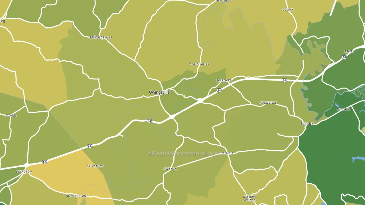 Bath County, KY block-group voter-turnout map