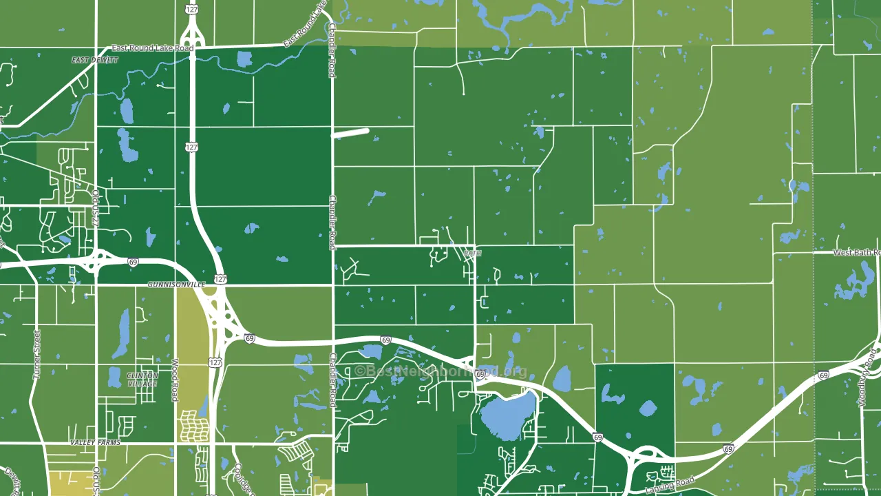 Bath, MI block-group voter-turnout map