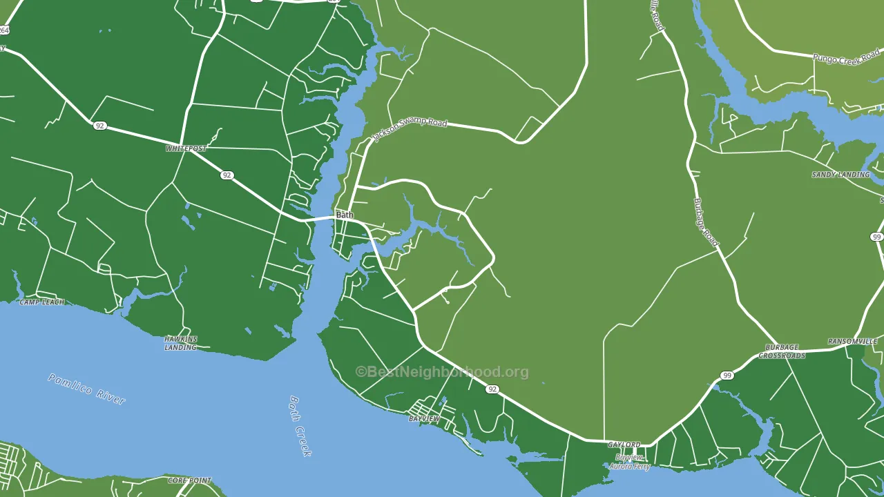 Bath, NC block-group voter-turnout map