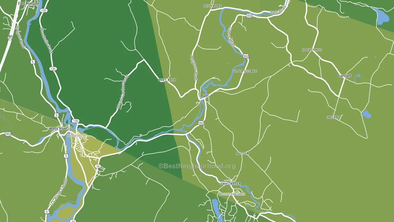Bath, NH block-group voter-turnout map