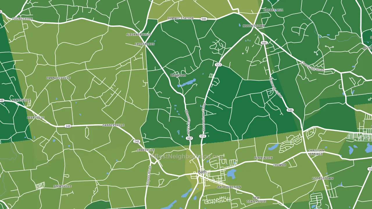 Bath, PA block-group voter-turnout map