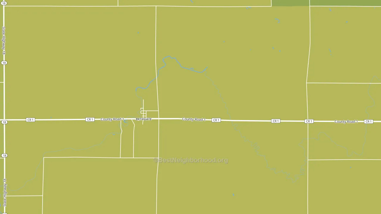 Bathgate, ND block-group voter-turnout map
