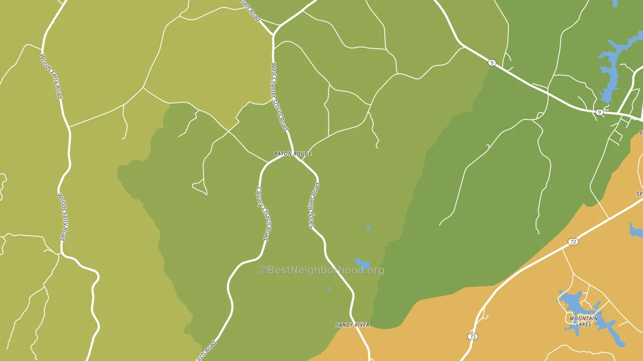 Baton Rouge, SC block-group voter-turnout map