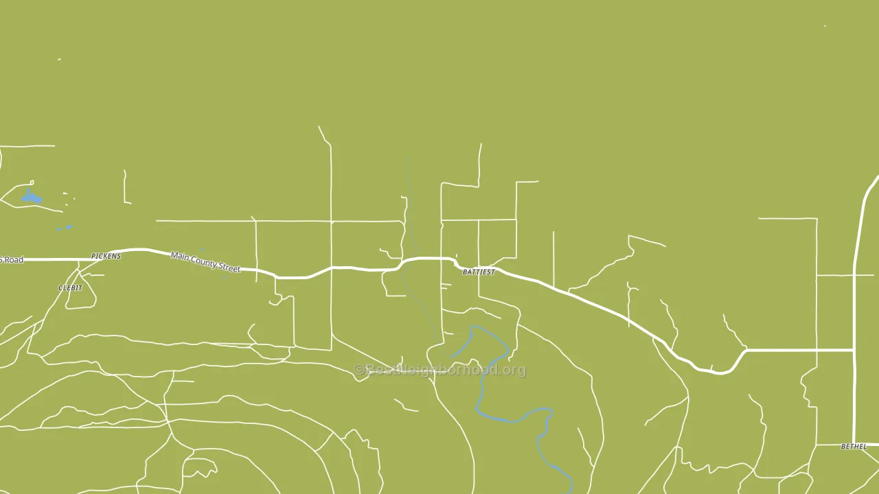 Battiest, OK block-group voter-turnout map
