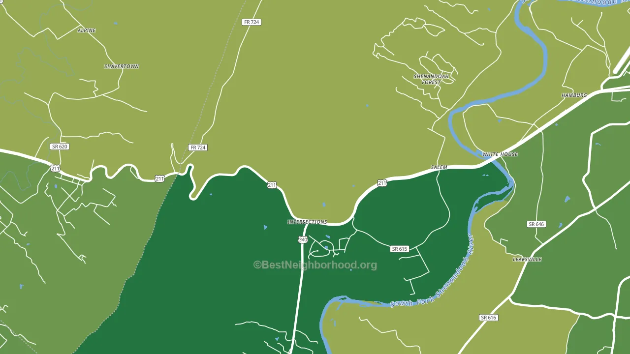 Battle Creek, VA block-group voter-turnout map