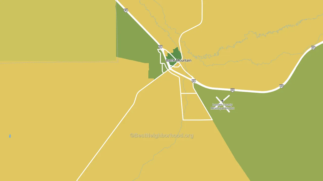 Battle Mountain, NV block-group voter-turnout map