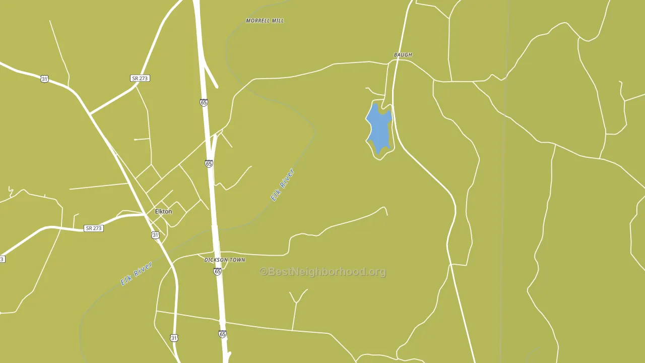 Baugh, TN block-group voter-turnout map