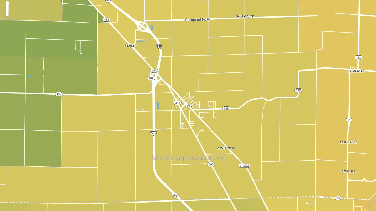 Bay, AR block-group voter-turnout map