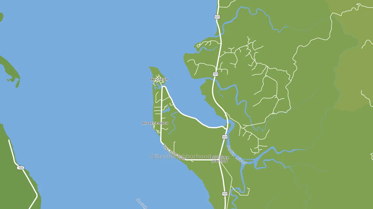 Bay Center, WA block-group voter-turnout map