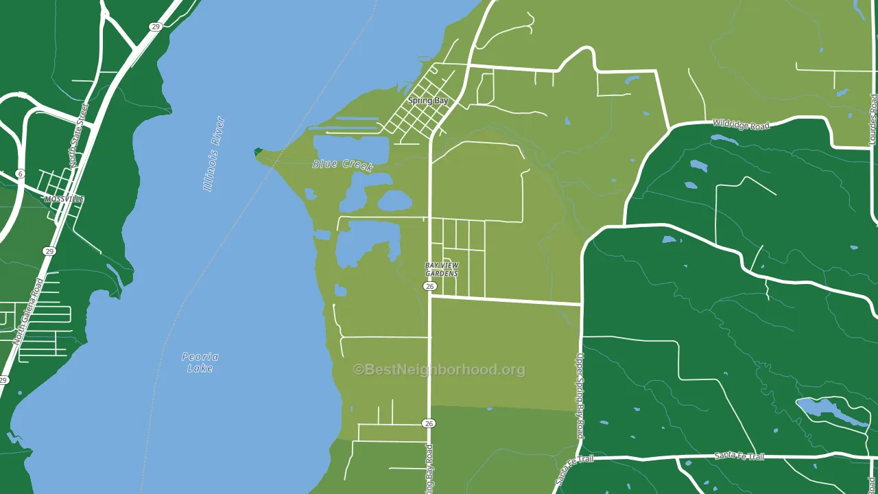 Bay View Gardens, IL block-group voter-turnout map