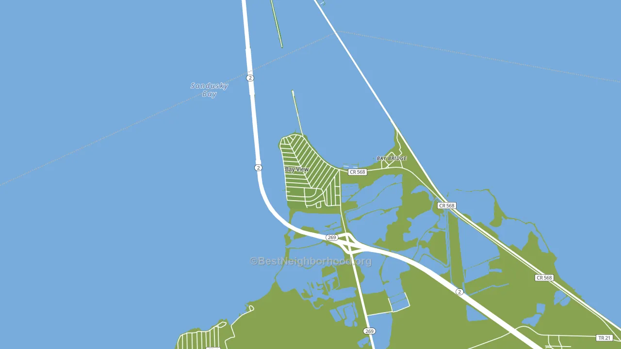 Bay View, OH block-group voter-turnout map