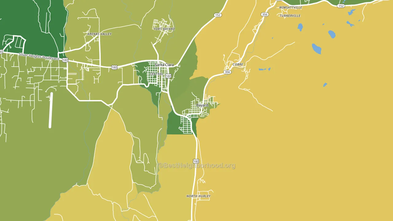 Bayard, NM block-group voter-turnout map