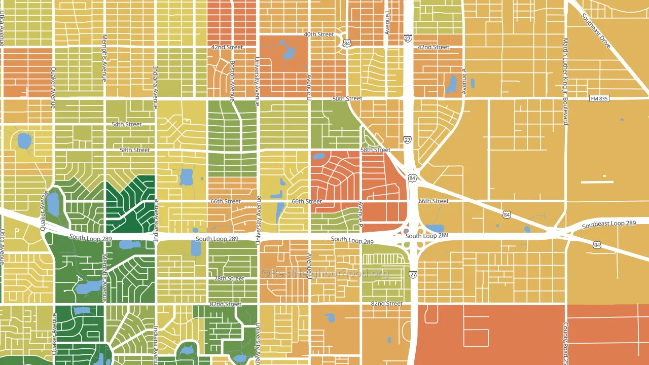 Bayless Atkins, Lubbock, TX block-group voter-turnout map