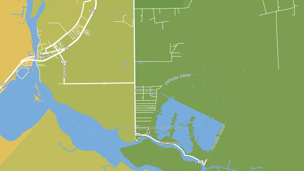 Bayou Gauche, LA block-group voter-turnout map