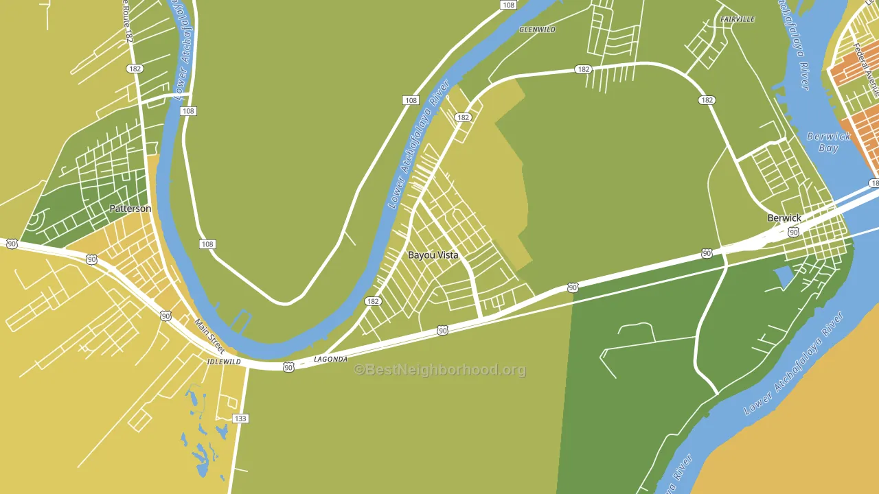 Bayou Vista, LA block-group voter-turnout map