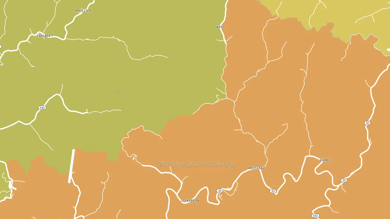 Bays, KY block-group voter-turnout map