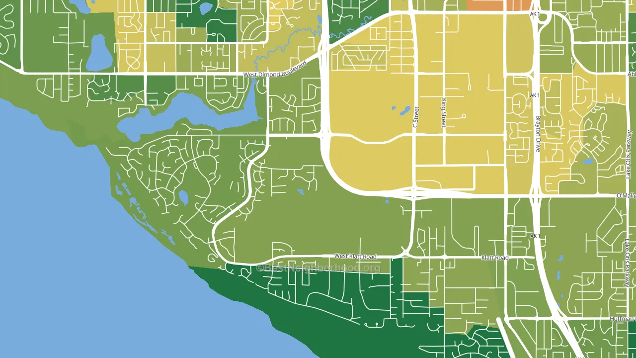Bayshore-Klatt, Anchorage, AK block-group voter-turnout map