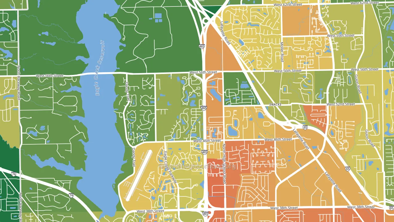 Bayswater, Indianapolis, IN block-group voter-turnout map