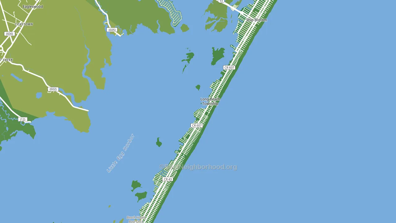 Beach Haven, NJ block-group voter-turnout map