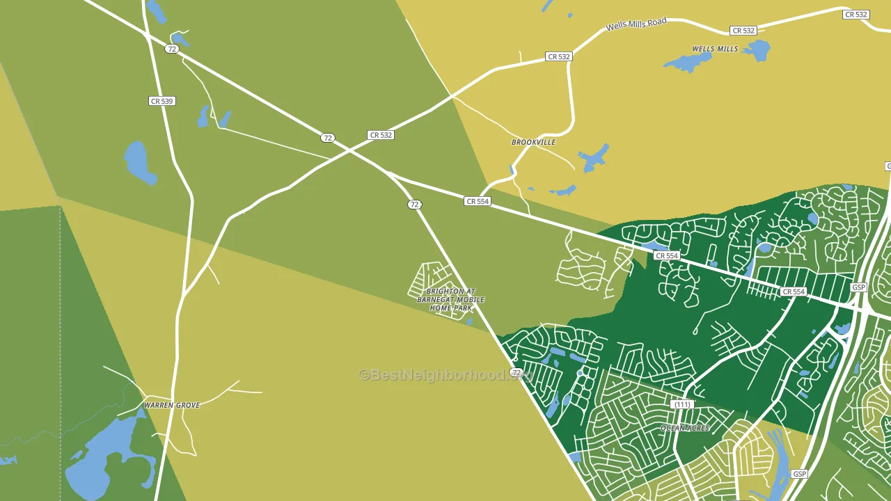 Beach View, NJ block-group voter-turnout map
