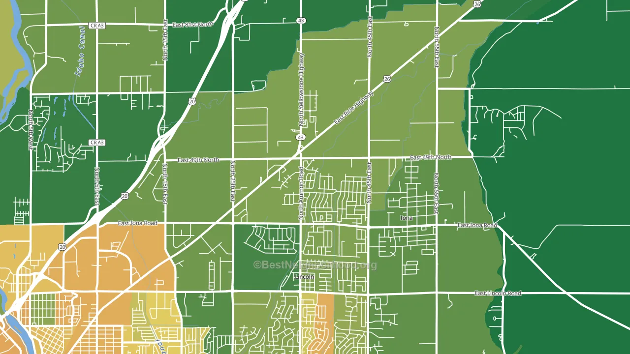 Beachs Corner, ID block-group voter-turnout map