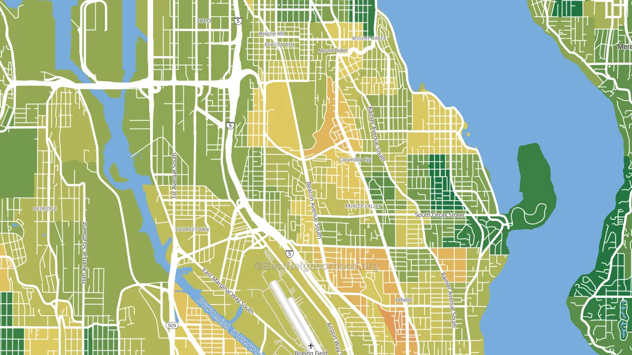 Beacon Hill, Seattle, WA block-group voter-turnout map