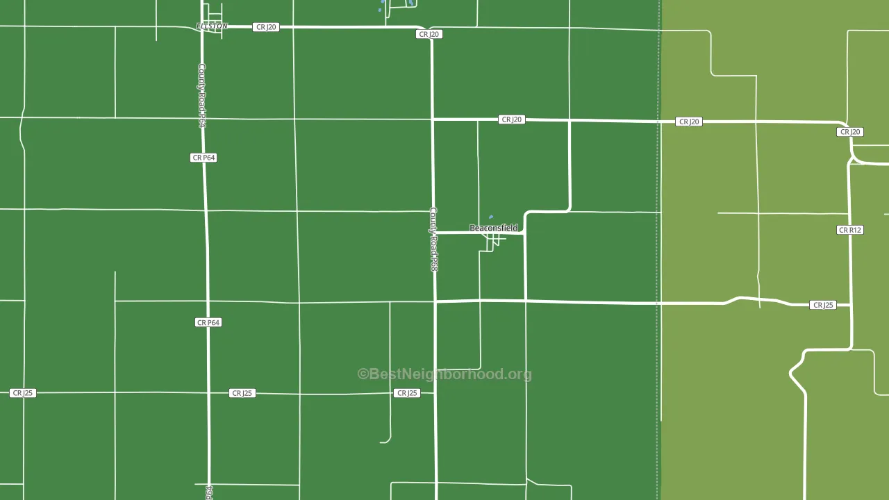 Beaconsfield, IA block-group voter-turnout map