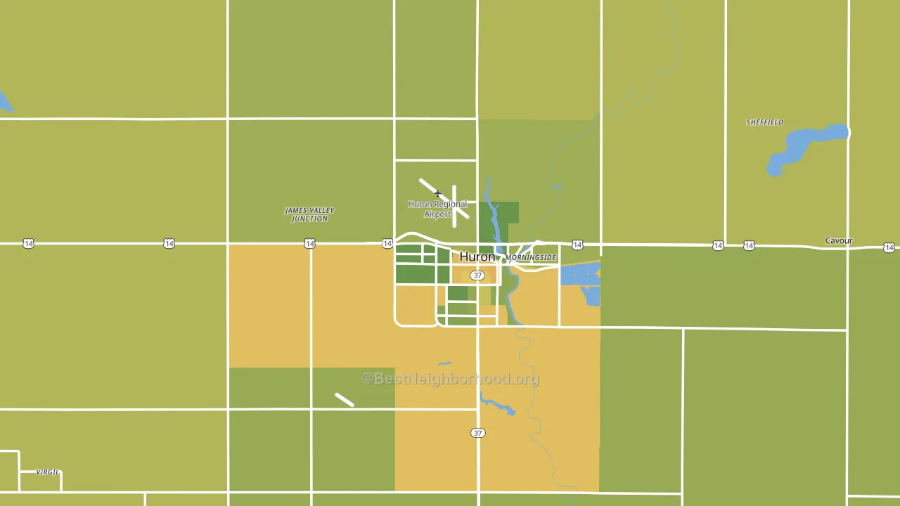 Beadle County, SD block-group voter-turnout map