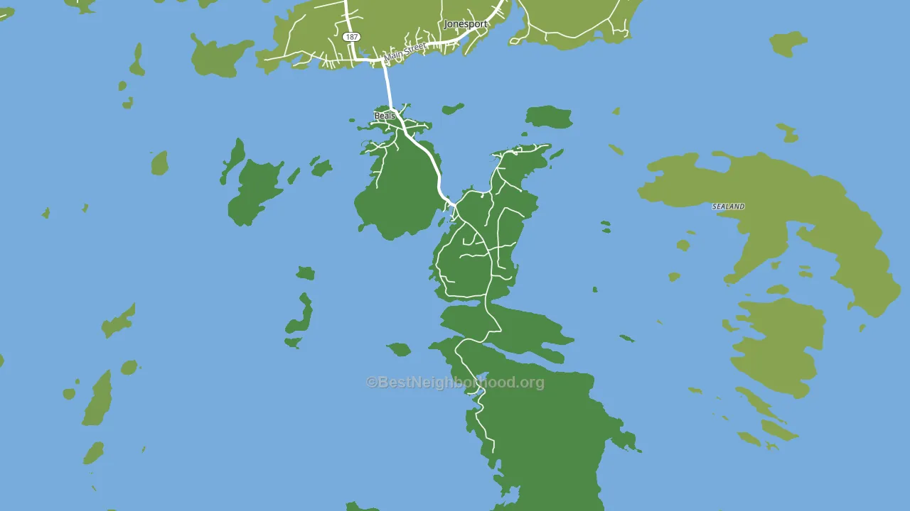 Beals, ME block-group voter-turnout map