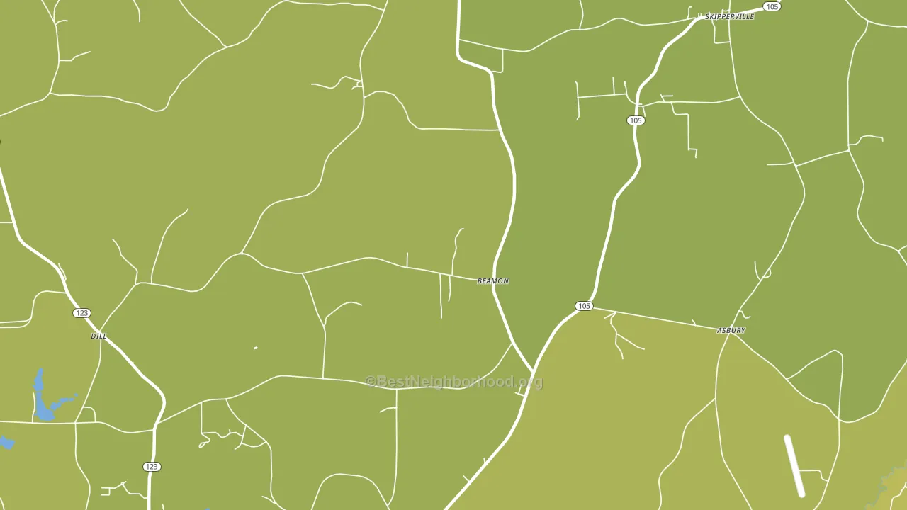 Beamon, AL block-group voter-turnout map
