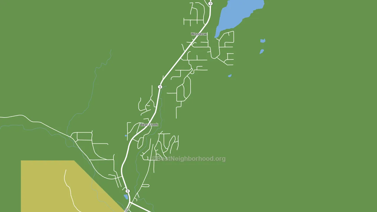 Bear Creek, AK block-group voter-turnout map