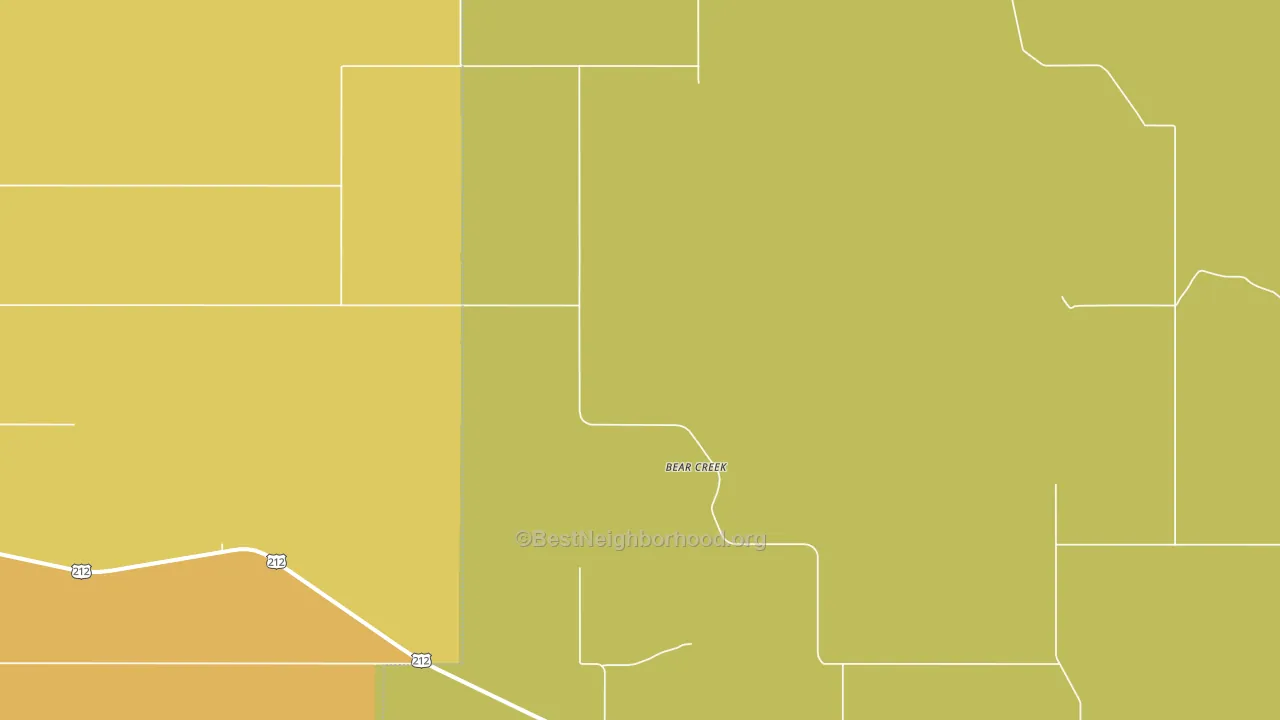 Bear Creek, SD block-group voter-turnout map