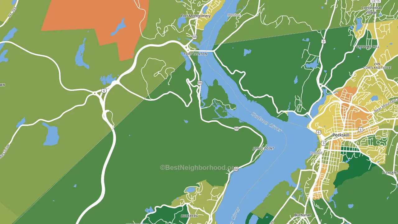 Bear Mountain, NY block-group voter-turnout map