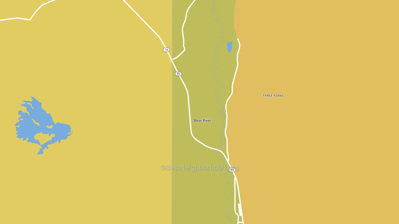 Bear River, WY block-group voter-turnout map